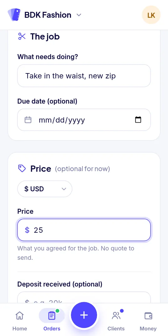 A repair: what needs doing and one price